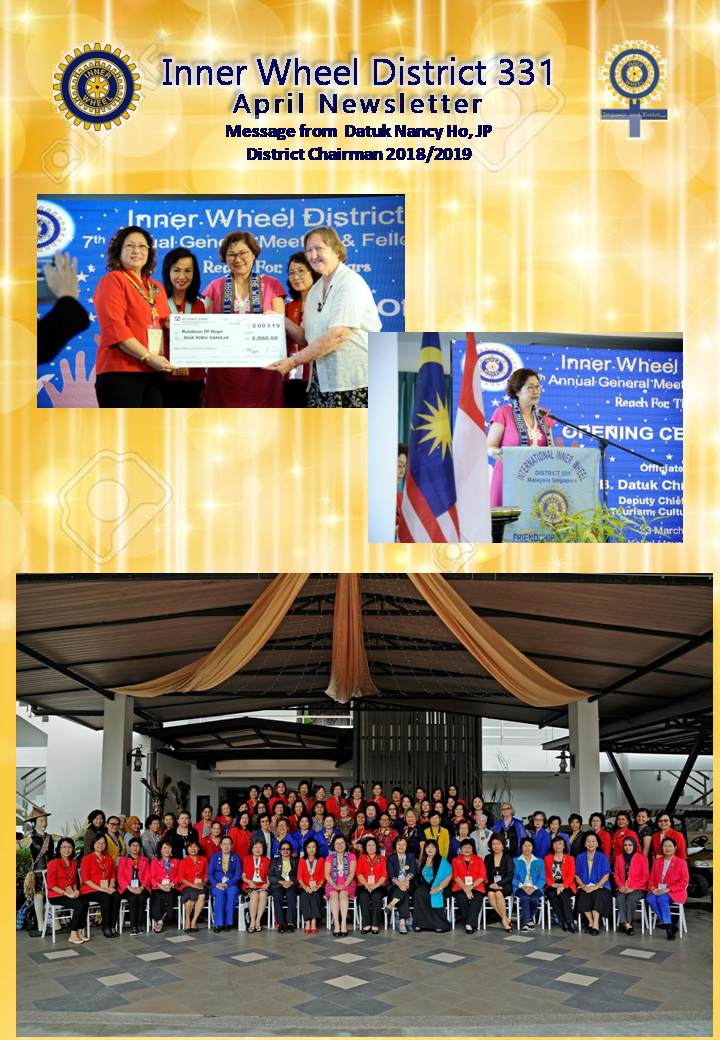 District Chairman Nancy Ho's April 2019 Message
